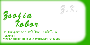 zsofia kobor business card